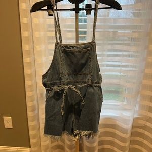 Summer denim shortalls